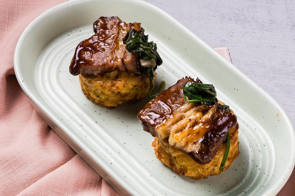 Herbed rosti with slow braised brisket