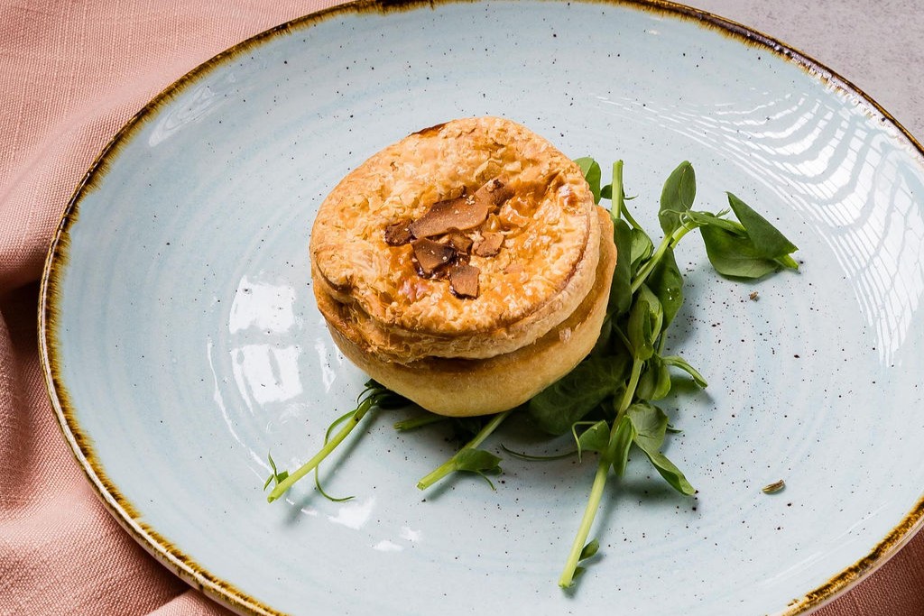 Wild mushroom and gruyere pie