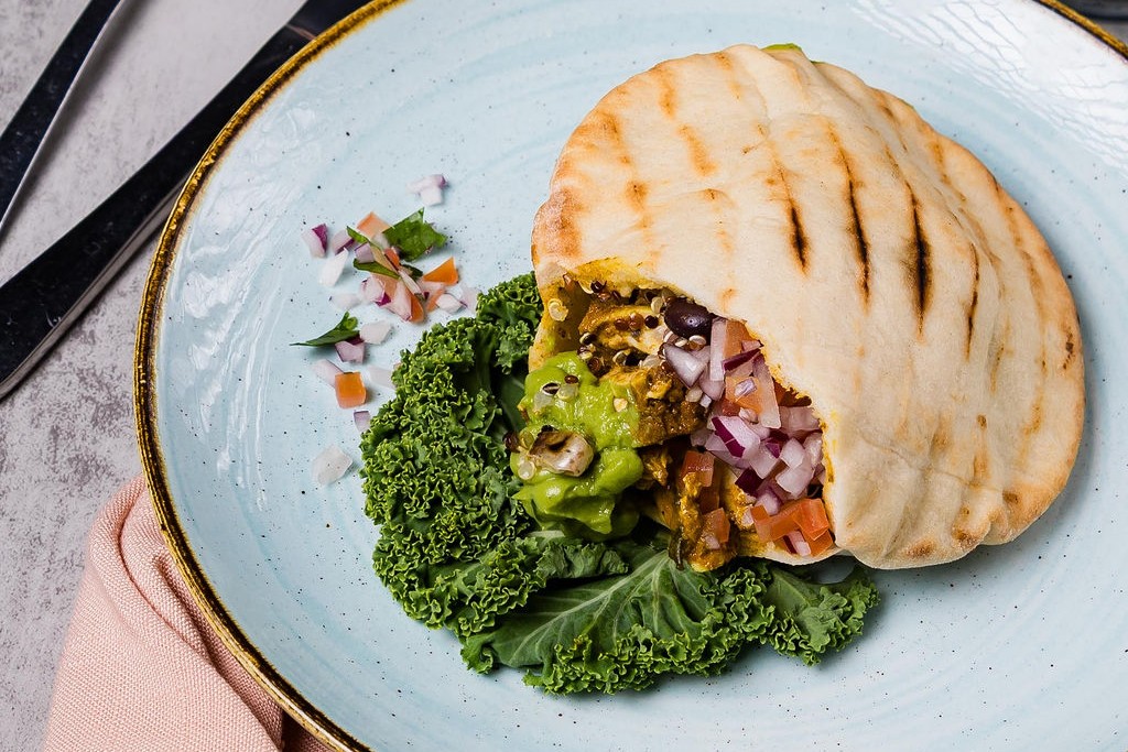 Yellow Curry Jackfruit Pita