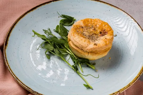 Pork and watercress pie