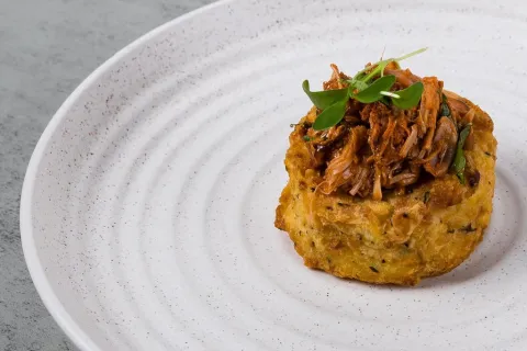 Potato rosti with jackfruit