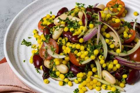 Tumeric Pearl Couscous Salad