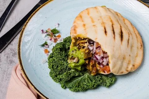 Yellow Curry Jackfruit Pita