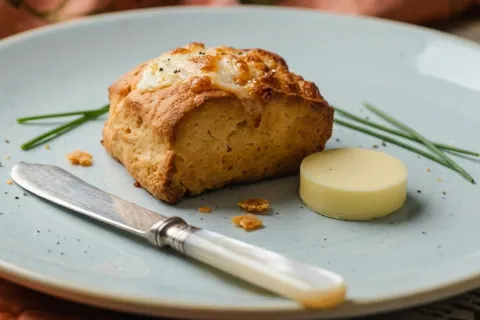 Cheese Scones with Butter